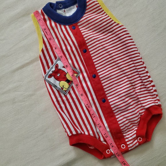 Nostalgic Baby Vintage Bottoms Vintage Striped Kangaroo Romper 69